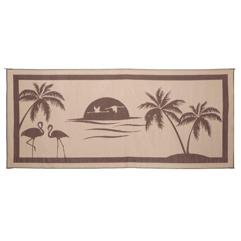 Stylish Camping TO8187 Brown/Beige 8' x 18' Tropical Oasis Mat, 1 Pack - Image 4